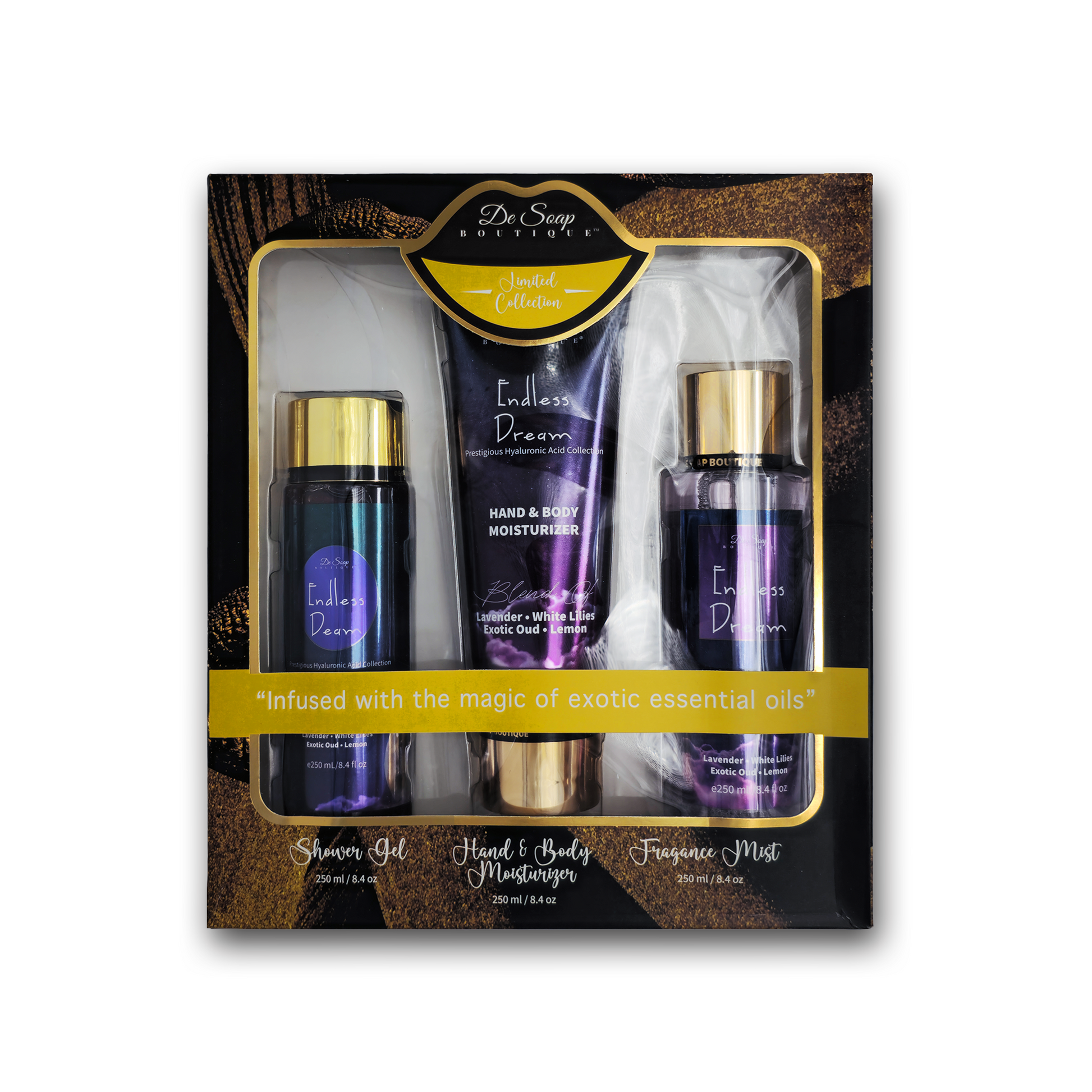 Set de 3 pzs. Lavanda y lirios blancos De Soap Boutique MX