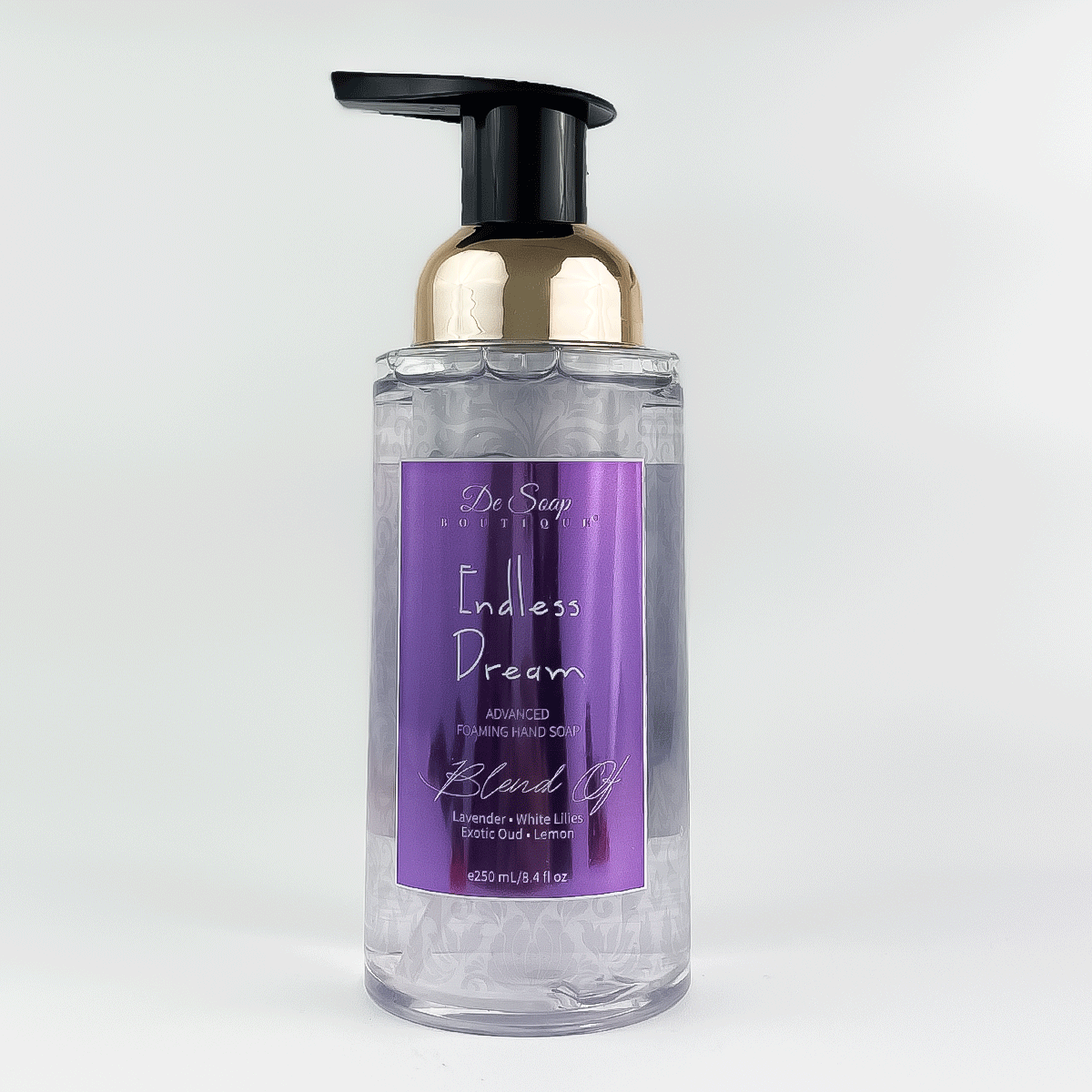 Jabón para manos en espuma Lavanda y lirios blancos De Soap Boutique MX