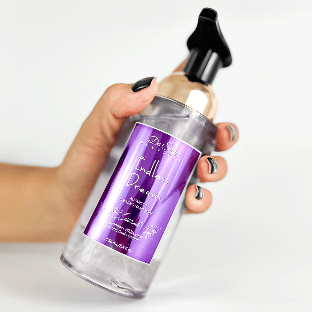 Jabón para manos en espuma Lavanda y lirios blancos De Soap Boutique MX