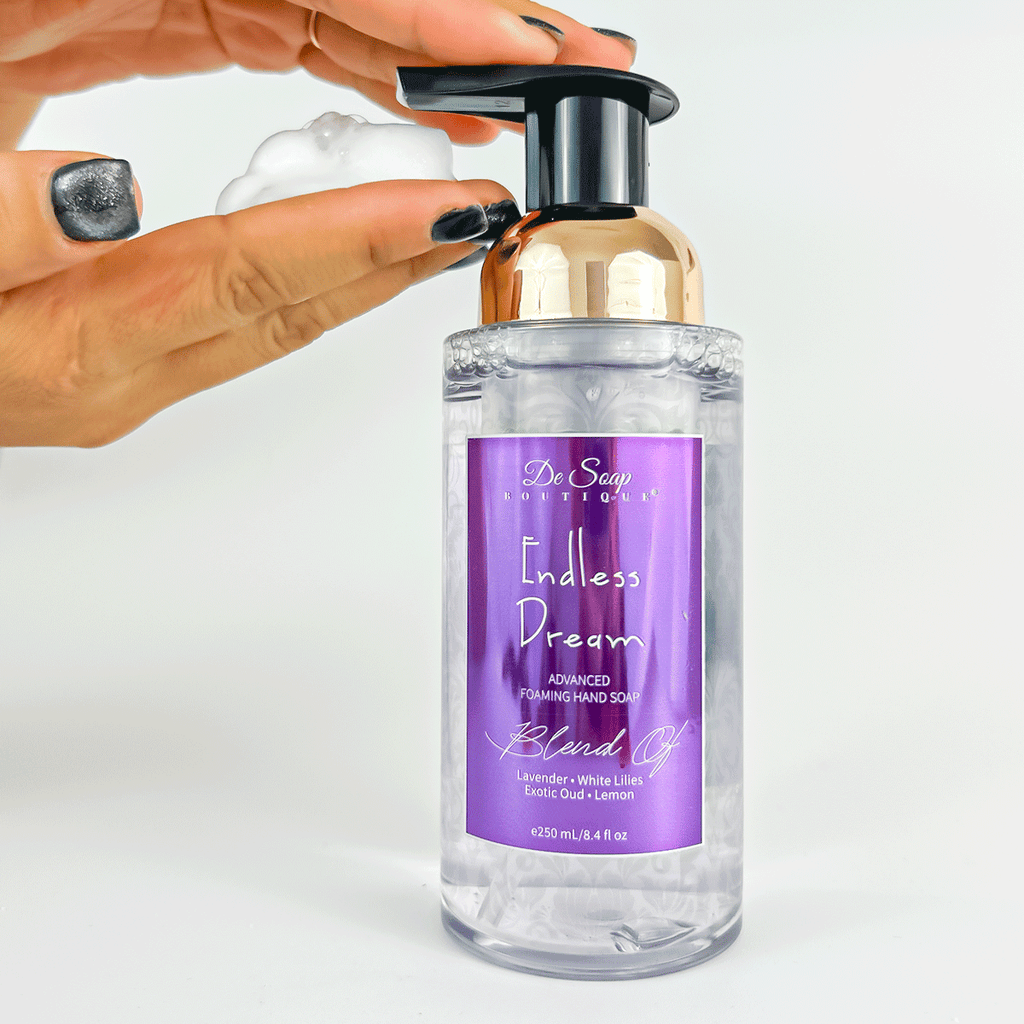 Jabón para manos en espuma Lavanda y lirios blancos De Soap Boutique MX