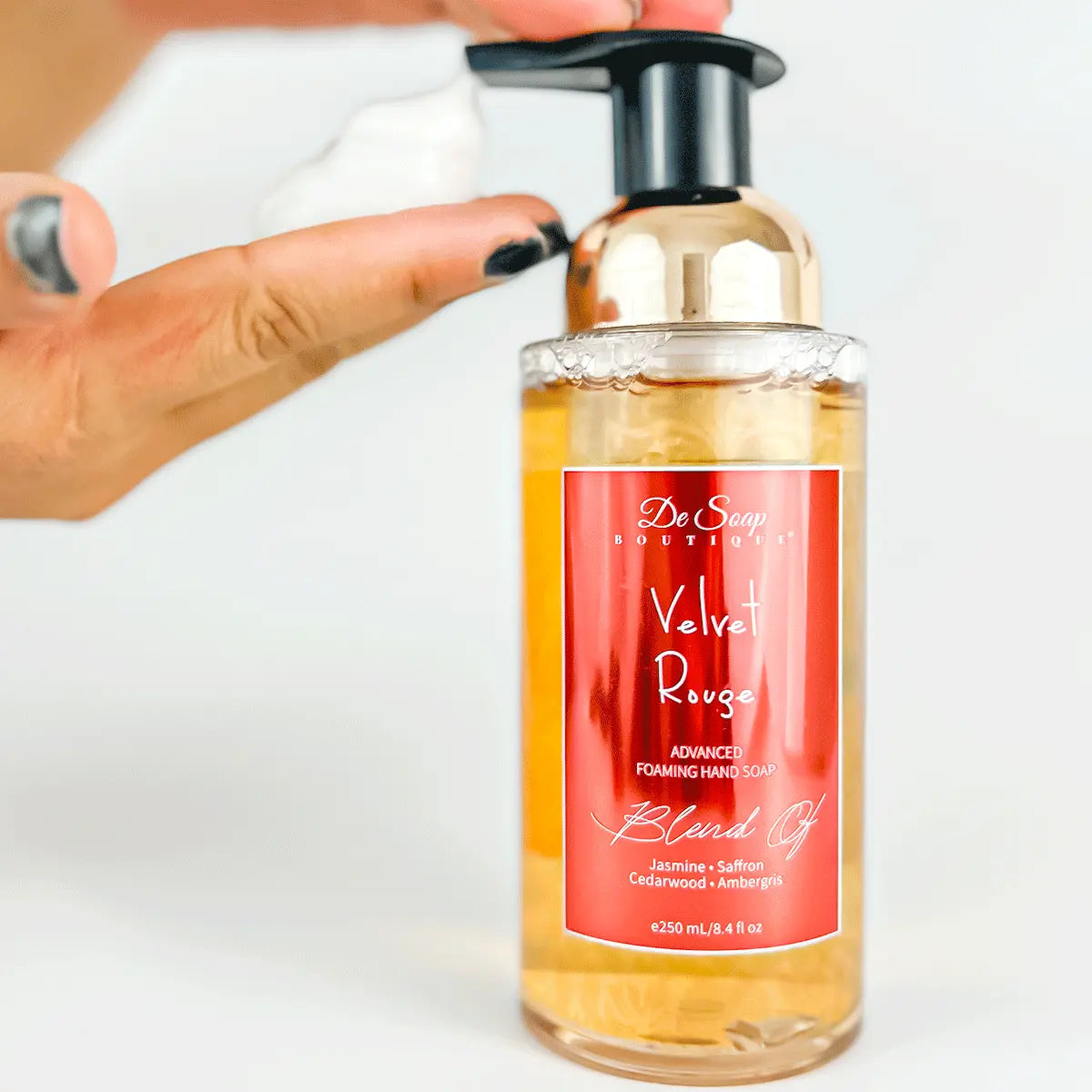 Jabón para manos en espuma Jazmín y madera de cedro De Soap Boutique MX