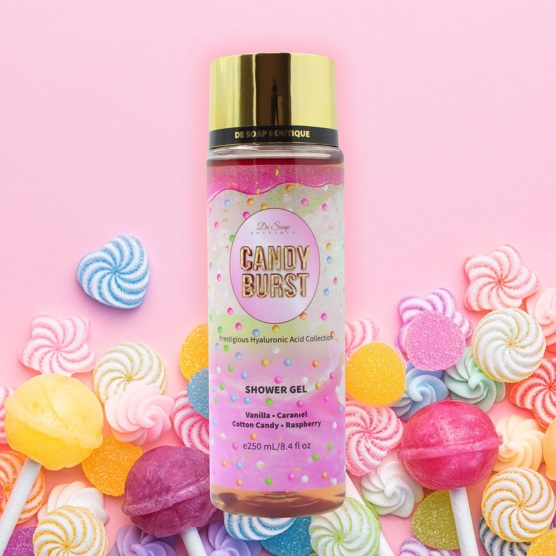 Gel de ducha suave Caramelo y algodón de azúcar De Soap Boutique MX