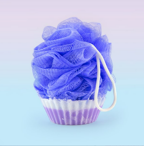 Barra de jabón de Loofah azul