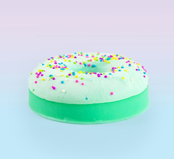 Jabón de donas de cumpleaños verde